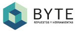 Logo Byte Repuestos Letras negras